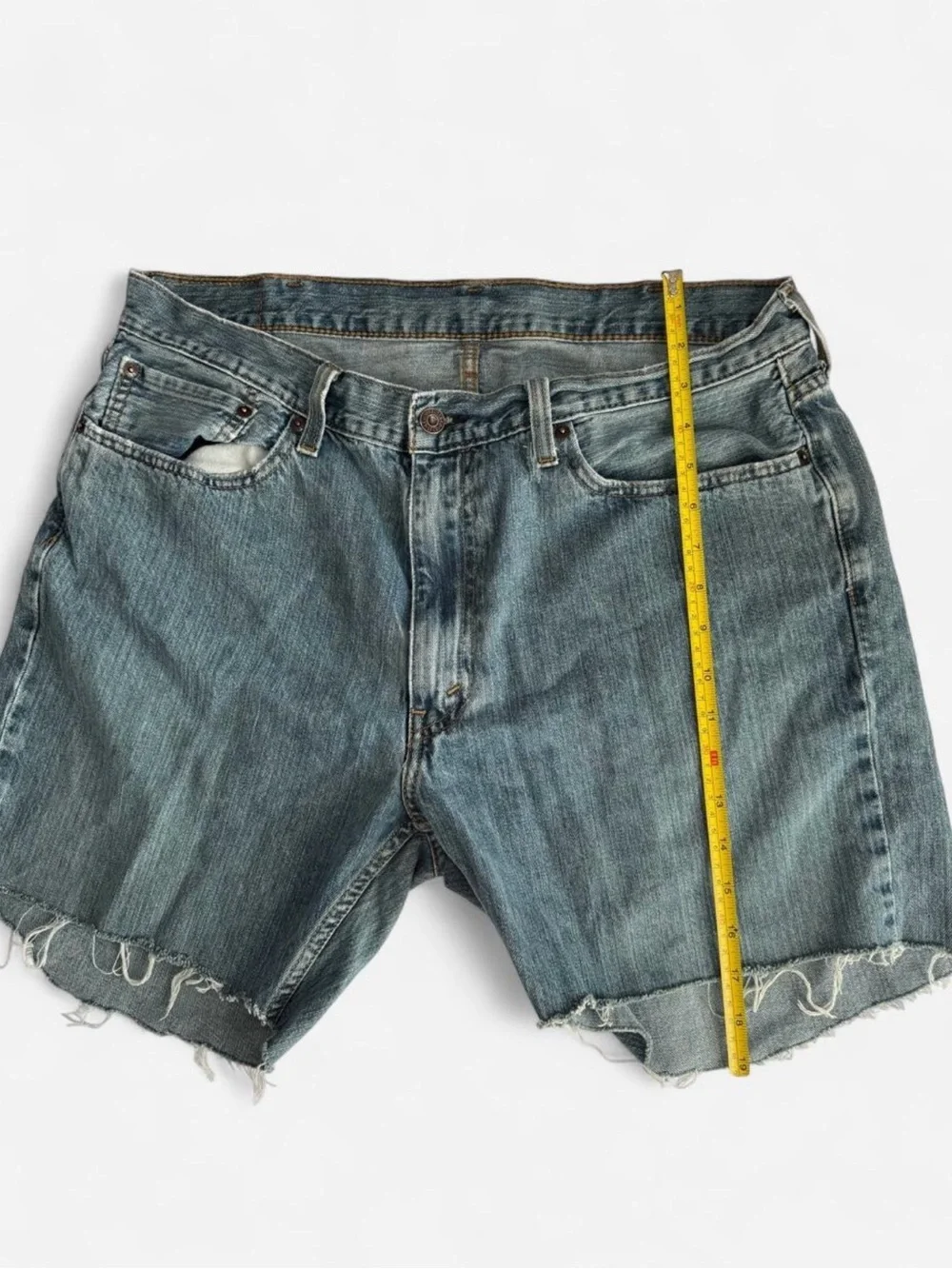 Levi 559 Blue Denim Cut-off Denim Shorts - W 38
